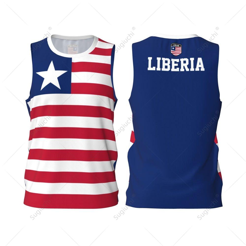 Liberia Flag Basketball Sports Running Fitness Multifunction Sleeveless Tshirt