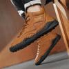 38-47 Übergröße Herrenschuhe Handgenähtes Leder Herrenstiefel Spaltleder Freizeitlederschuhe Herren Stiefeletten