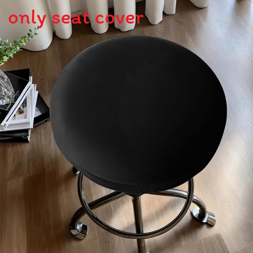 Modern Polyester Waterproof Round Stool Cover For Home Bar And Kitchen Decor