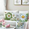 Daisy Hello Spring Floral Pillowcasebedroom Sofa Decorative Cushion Cover With Zipper Soft Cushion Cover
