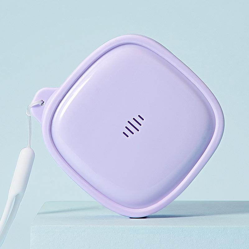 

Retainer Case Portable Mouth Guard Box Oral Cleaning False Teeth Denture Storage Box Teeth Aligner Braces Box With Lanyard фіолетовий