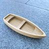 Modèle de canoë en bois Miniature Bateau rustique Artisanat 6,69" Petite sculpture de canoë en bois pour centre de table de maison/bureau, projets DIY