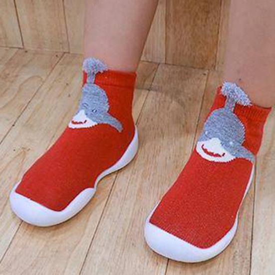 DYS Cartoon Animals Baby Antislip Floor Shoes Ψηλά παπούτσια με μαλακή χοντρή σόλα