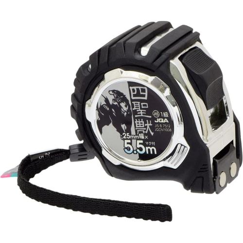 Takagi Four Sacred Beasts Convex Divider with Mag, Double Lock, 25mm Wide X 5.5m, JIS Class 1, Double-Sided Graduations, Drop Prevention, Random Color