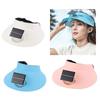 Solar Powered Cooling Fan Hat For Women Teens Wide Brims Sun Protective Hat With Adjustable Speed for Outdoor Activity