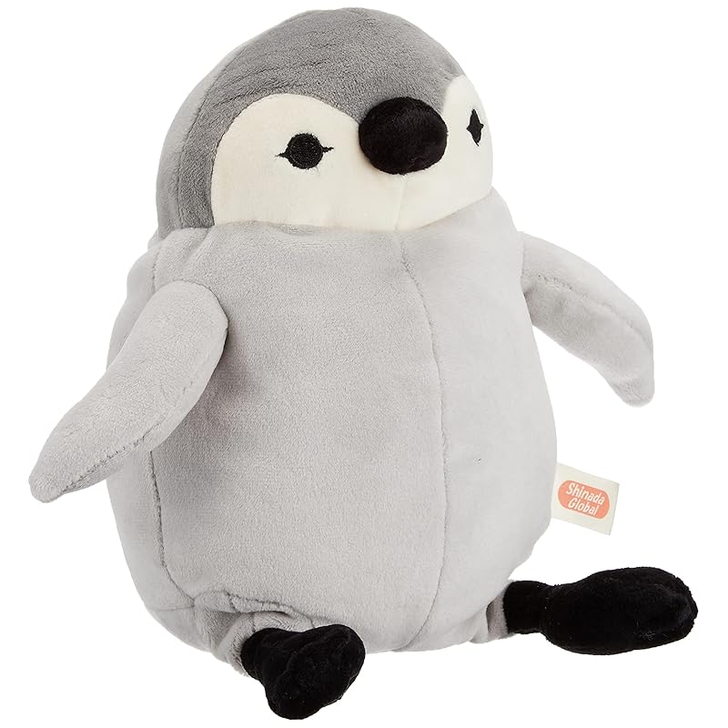 Shinada Global Mochi Series Mochipen Child Gray (M) 14 x 14 x 22 cm Plush Penguin Animal MOPE-0230G
