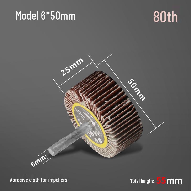 Enhanced 6mm Shank Flap Wheel for Rust Removal - Sandpaper Sand Cloth Grinding and Polishing.