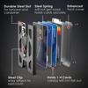GOVO Badge Heavy Duty Polycarbonate Card Holder with Metal Clip 4 Card Slots Holder/Wallet - ID/Credit & (Holds 1-4 Cards) (Blue)