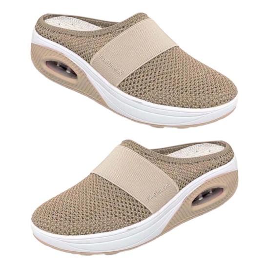 Fashion Round Toe Hollow Durable Women Outdoor Breathable Walking Slippers for Leisure