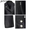 BITCED Autumn New Arrival Women's Leather Jacket - Short-Length Collared Biker Jacket