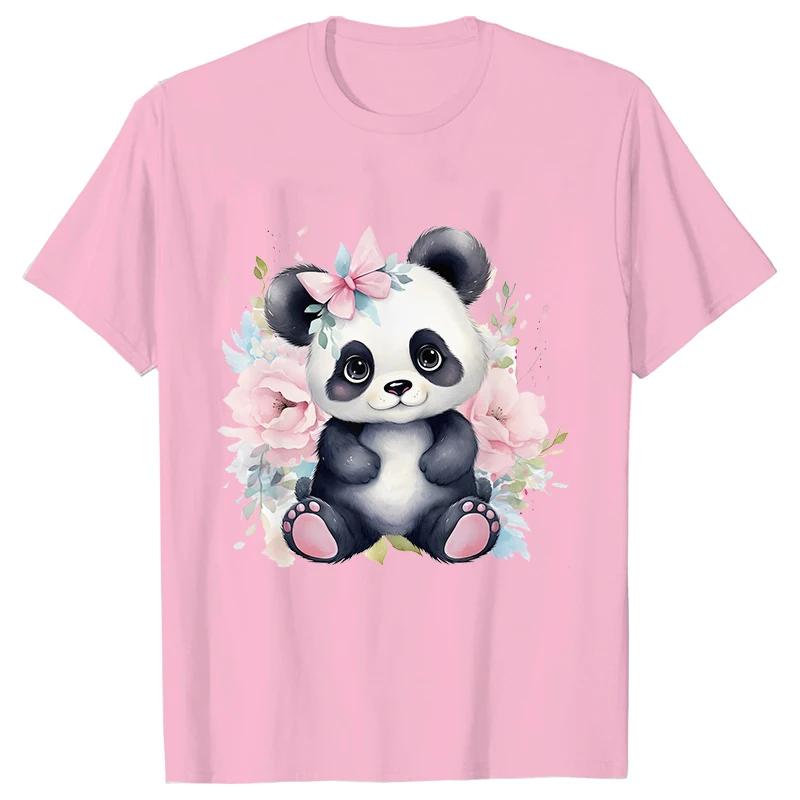 Cute Panda Printed TShirt Unisex Summer Short Sleeve Y2k Tops Fashion Hip Hop Tee Clothes Breathable Comfortable Casual T Shirt