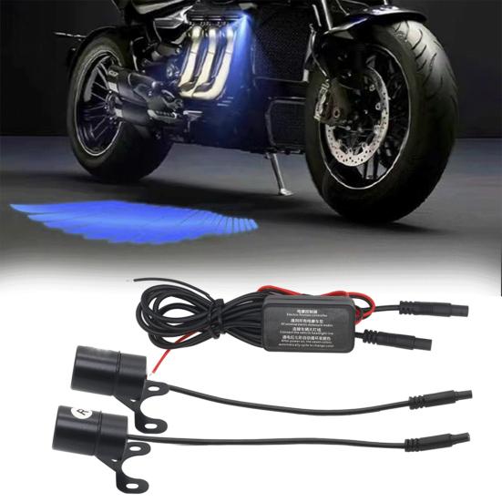 1 Pair Motorcycle Logo LED Light Motorcycle Projector Light 3W Angel