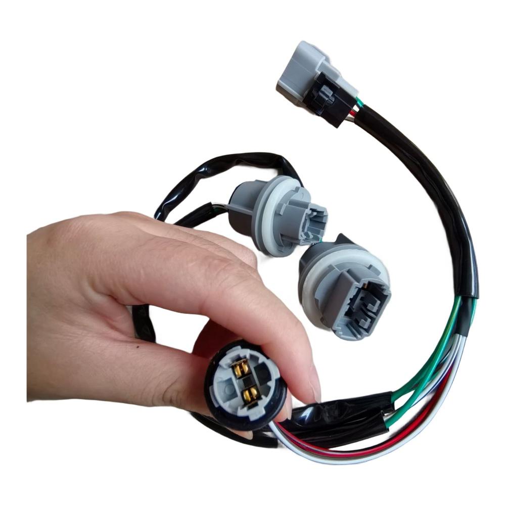 Light Socket Harness Rear Tail Lamp Gray Black Finish