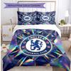 Set Lenzuola 3 Pezzi Stampato Chelsea FC Morbido Delicato sulla Pelle Lavabile Copripiumino e Federe Set Tutte le Stagioni Camera da Letto