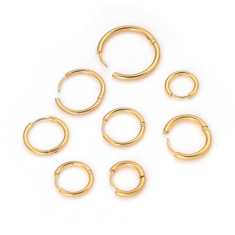 10Pcs Stainless Steel Hoop Earring Women Earring Men Punk Hiphop Gifts Fashion Jewelry Gift Piercing Earring