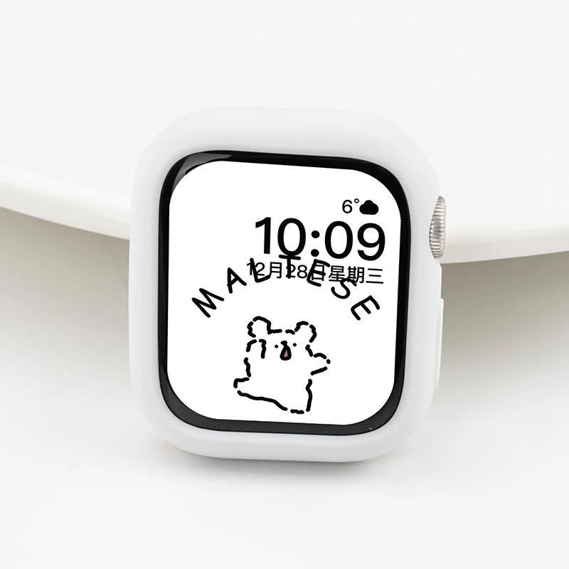 Candy Soft Silicone Case for Apple Watch Cover 10 9 8 7 6 Protection for Iwatch Series 46mm 42mm 45mm 44mm 40mm 41mm Cute Bumper 7