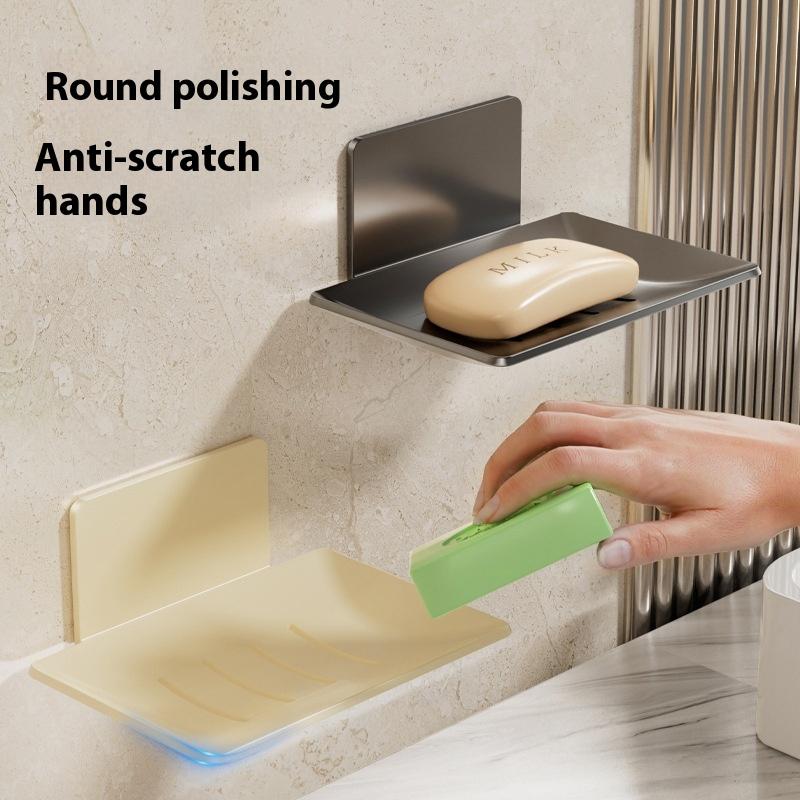 Kohlenstoffstahl Badezimmer Dusche Aufbewahrung Seifenablage Gestell Seifenablage Wandmontiert Ablauf Seifenablage Box