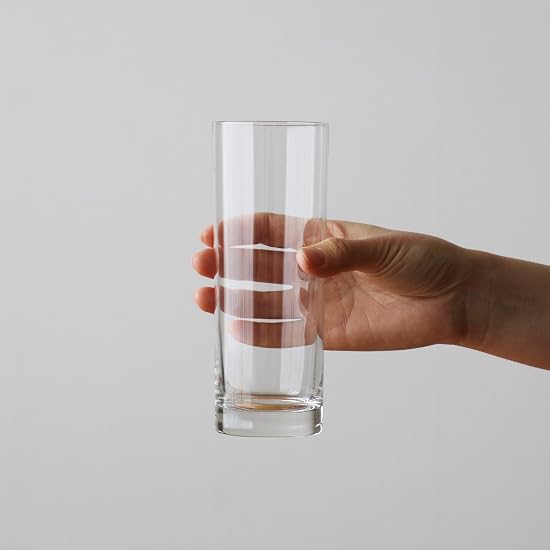 ADERIA Prologue Collin 12 Cocktail Glass, 360ml, Set of 6, Made in Japan, Stylish, Tasting, Party, C