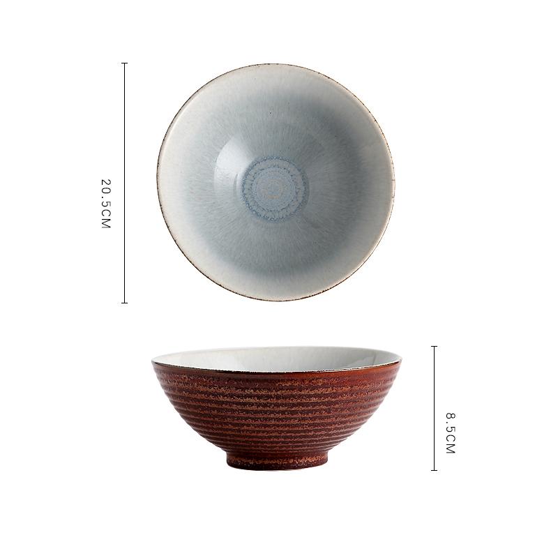 Japanese Vintage Porcelain Bowl Creative Homehold Lamian Noodles Instant Noodle Bowl Vegetable Salad Rice Soup Bowls Kitchenware