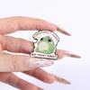 Sometimes I Think But Then I Forget Enamel Pin Cartoon Frog Pun Brooches Lapel Badges Funny Animal Jewelry Gift for Kids Friends