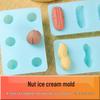 In Stock Silicone Nut Ice Cream Mold - Peanut, Pecan, Hazelnut, Chocolate Design for Small Ice Cream Sticks
