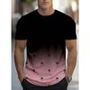 Printed T Shirt For Men Gradient Harajuku Short Sleeve Tee Tops Leisure Crew Neck Men's Casual T-shirts