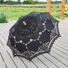Handgefertigter Brautschirm Baumwoll-Sonnenschirm Spitzen-Schirm für Hochzeit Outdoor Sonne