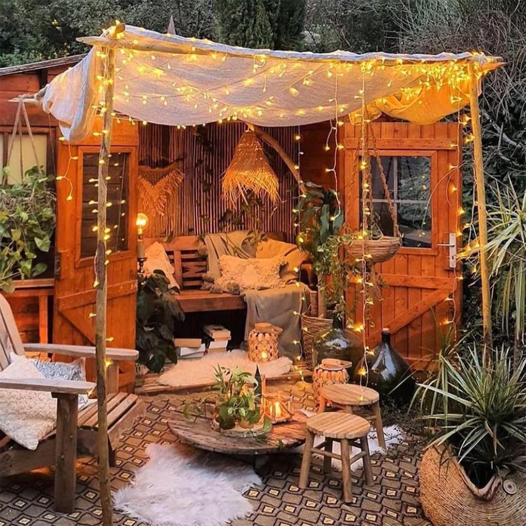 Juckier LED String 50 Christmas Tree USB Remote 8 Lighting Timer Memory Christmas Decorative Lights Lights, Bulbs, 5M, Lights, Indoor/Outdoor,