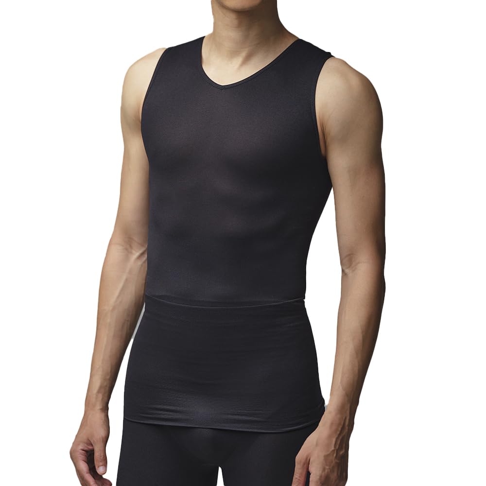 

Три Дыхания Охлаждающее Ощущение Носите и ходите, чтобы сжигать больше калорий RZ3418 Черный LL [Gunze] V-образный вырез Мужской