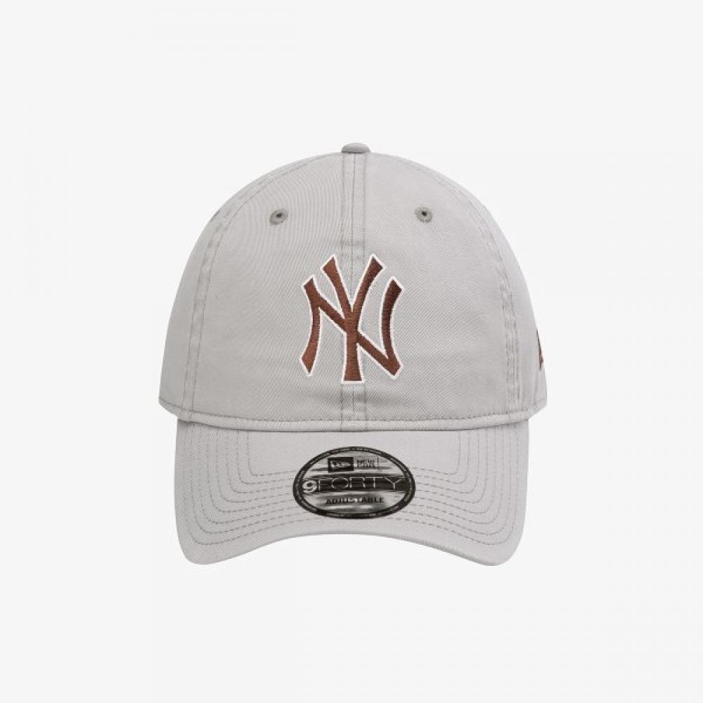 New Era New York Yankees Basic Outline Unstructured Baseball Cap Dolphin Gray  1