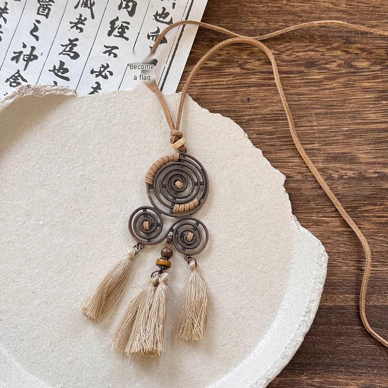 Bohemian Ethnic Style Tassel Pendant Necklace for Women – European and American Retro Design