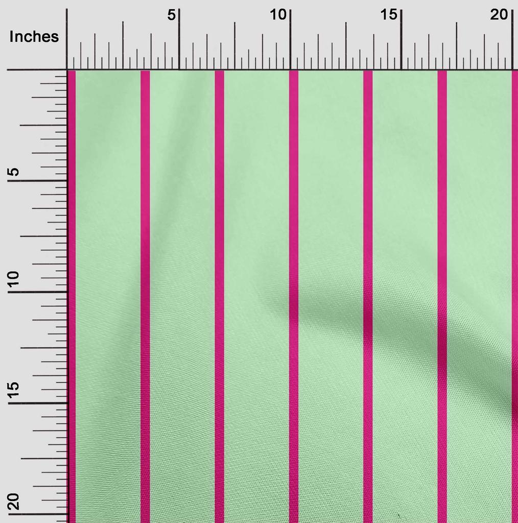 oneOone Cotton Flex Baby Pink Fabric Pin Stripe Dress Material Fabric Print Fabric By The Yard 40 Inch