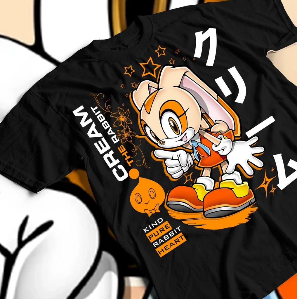 T-shirt Cream The Rabbit Shadow The Hedgehog Heroes Tee Sonic Heroes