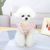 Dog Clothes Summer Thin Small Dog Teddy Princess Dress Suspender Bichon Frize Cat Color Strip Embroidered Cherry