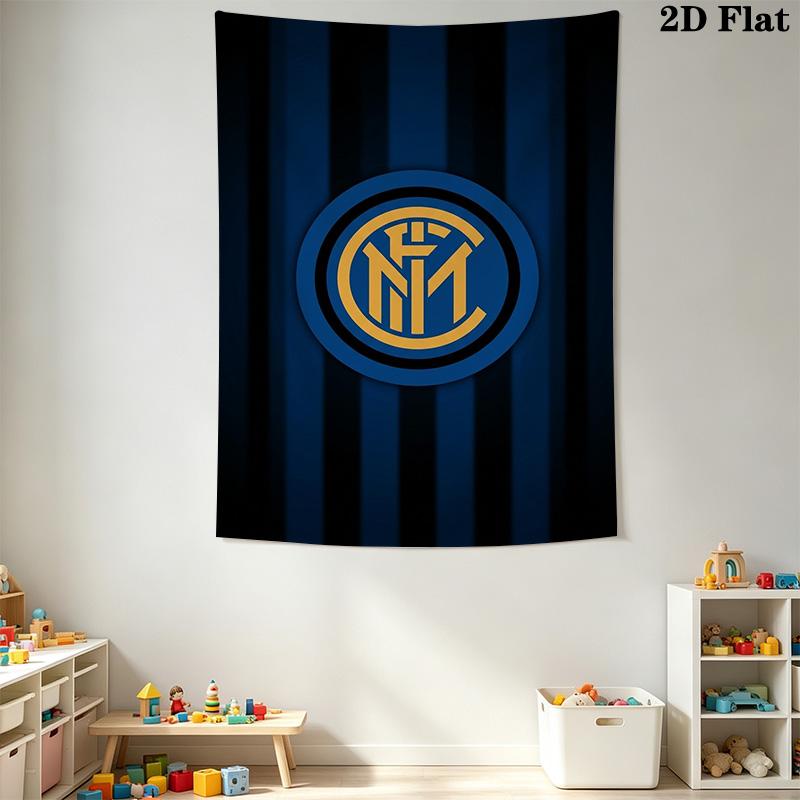 Inter Milan Iconic Crest Design Bedding 1 Duvet Cover 2 Pillowcase Without Core Christmas Birthday Gift Bedding Set