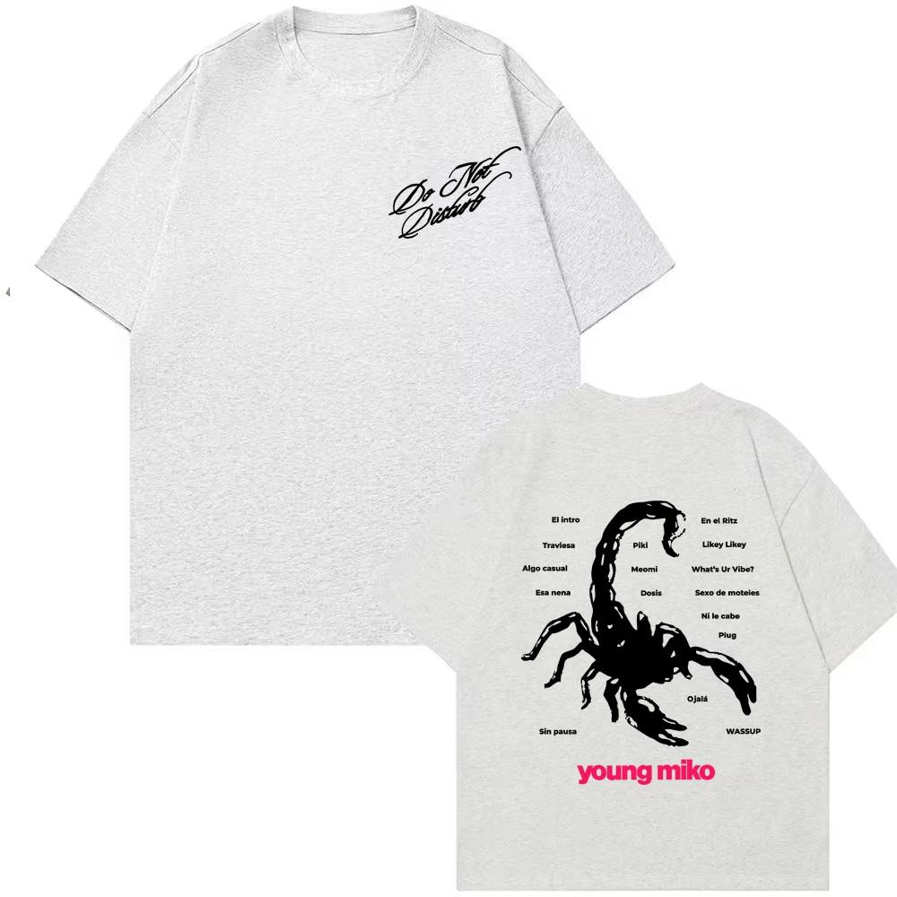 Sängerin Young Miko Do Not Disturb Aufdruck T-Shirt Herren Damen Mode Hip Hop Pop Musik T-Shirts Sommer Kurzarm Freizeit T-Shirt