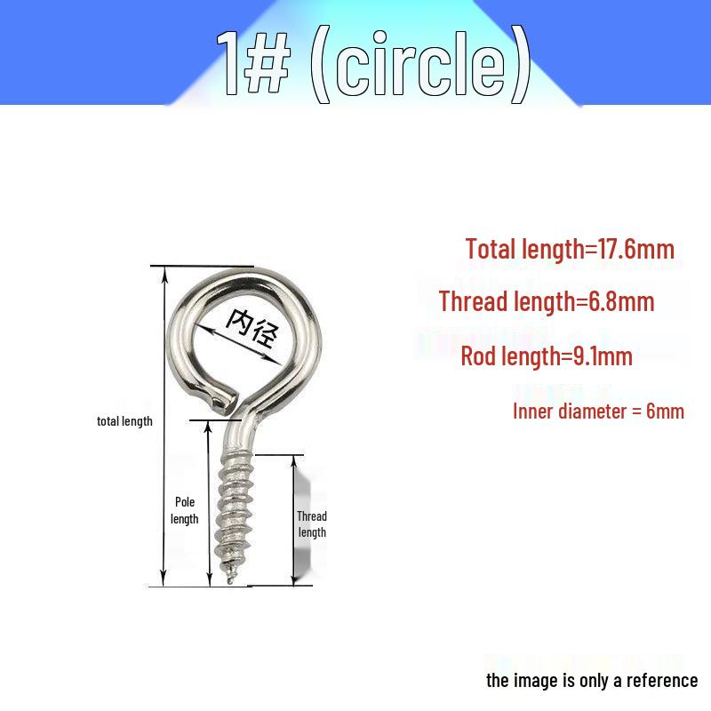 Nickel-Plated Self-Tapping Eyelet Hook Screw