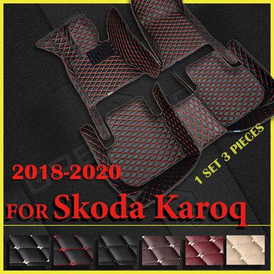 Autovloermatten Voor Skoda Karoq 2018 Op Maat Gemaakte Auto Voetmatten Automobiel Tapijt Cover Interieur