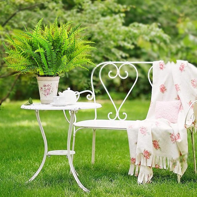 Artificial Boston Fern Hassle Free Lifelike Artificial Shrubs Stems for House Plastic Outdoor
