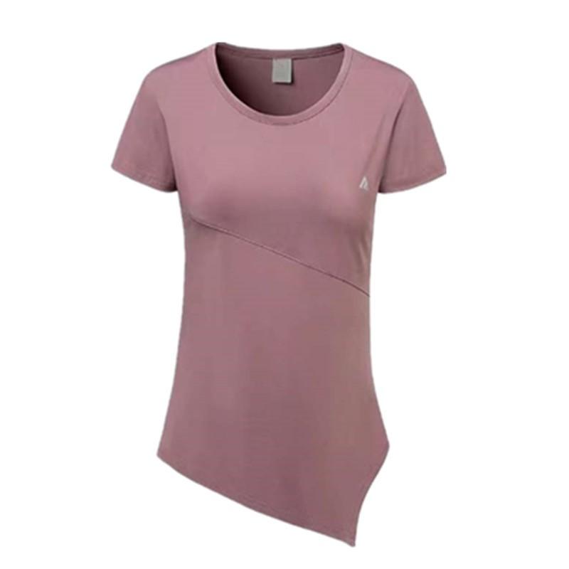 Camiseta de Yoga Suelta para Mujer Talla Grande Fitness Running Secado Rápido Top Con Cobertura de Cadera