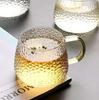 Creative Simple Glass Water Cup Hammer Pattern Cup Šálek čaje Skleněný pohár na mléko