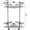 304 Stainless Steel Double-Layer Bathroom Corner Shelf