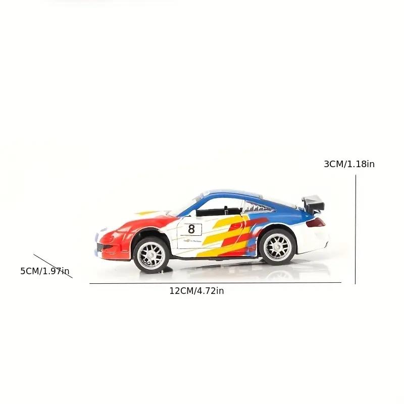 1/36 Lega 911 Graffiti Nero Auto da corsa Giocattolo in lega Giocattolo per bambini Giocattolo per ragazzi Giocattolo pressofuso