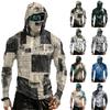 Men's Casual Drop-Shoulder Hooded Long-Sleeve Shirt