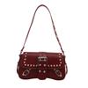 American Style Y2K Armpit Bag Sweet Cool Underarm Bag Casual Rivet Shoulder Bag  Spicy Girls
