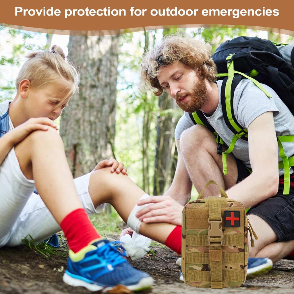 Outdoor First Aid Bag Waterproof Waist Pack Emergency Survival Pouch Camping Gear Organizer for Home Garage Boat RV Hiking
