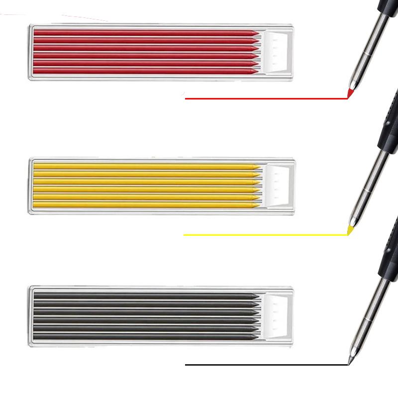 2.8mm Woodworking Mechanical Pencil with Protective Cover Pencil Sharpener Multicolor 2B Lead Core Deep Hole Marking Pencil
