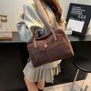 Vintage Suede Big Bag Women's New Fashion Commuter Underarm Briefcase Autumn and Winter Maillard Pillow Bag