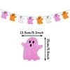 Halloween Themem Party Decoration Banner Ghost Festival Atmosphere Decoration Ghost Spider Bat Banner Decoration Supplies