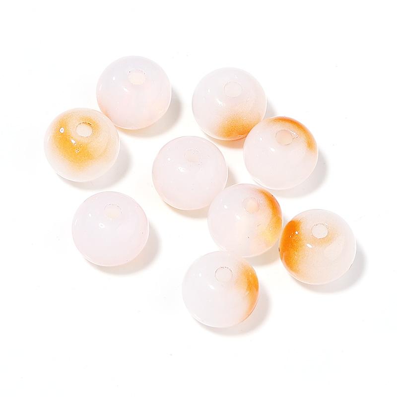 50Pcs 8mm Lampwork Beads High Quality Colored Loose Spaced Round Bead For Craft Jewelry Making Diy Bracelet Necklace Accessories